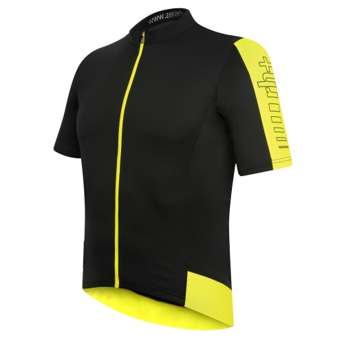 Koszulka rowerowa zeroRH+ Energy FZ black-acid yellow - M